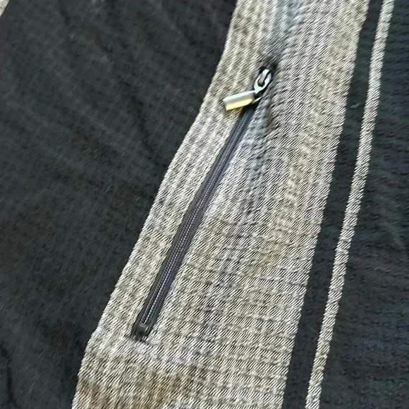 Soft Surroundings cowl neck tunic black/ grey zipper pockets size 1X - Picture 3 of 5